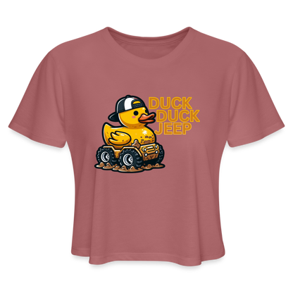 DUCK DUCK JEEP Women's Cropped T-Shirt - mauve