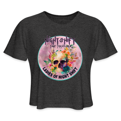 LADIES OF NIGHT SHIFT Women's Cropped T-Shirt - deep heather