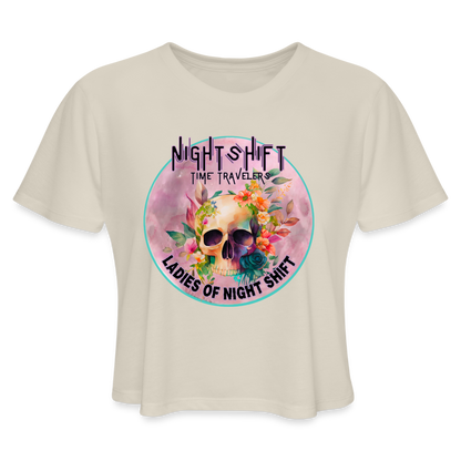 LADIES OF NIGHT SHIFT Women's Cropped T-Shirt - dust