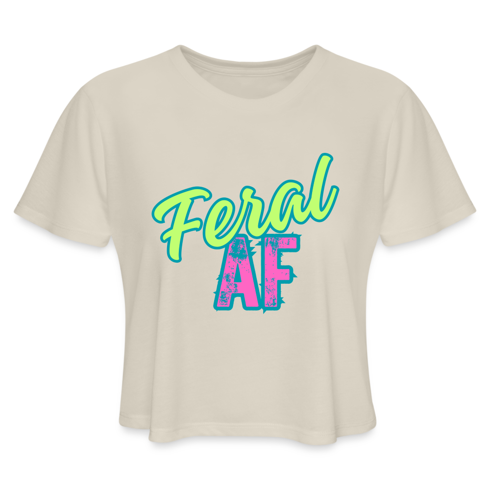 FERAL AF Women's Cropped T-Shirt - dust