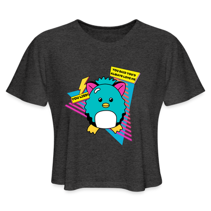 NOSTALGIA ANIMAL Women's Cropped T-Shirt - deep heather