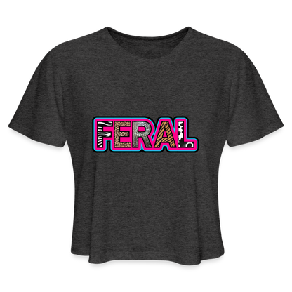 FERAL Women's Cropped T-Shirt - deep heather