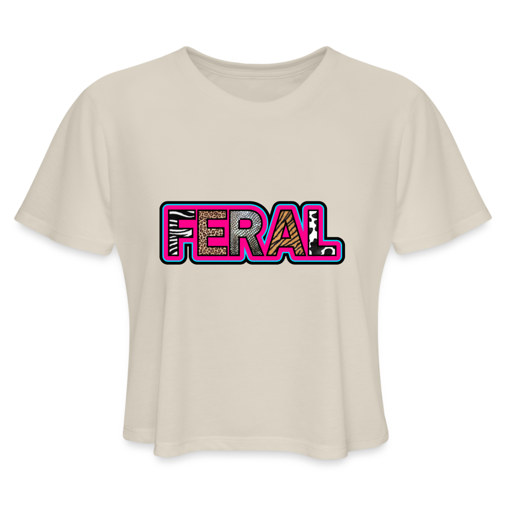 FERAL Women's Cropped T-Shirt - dust