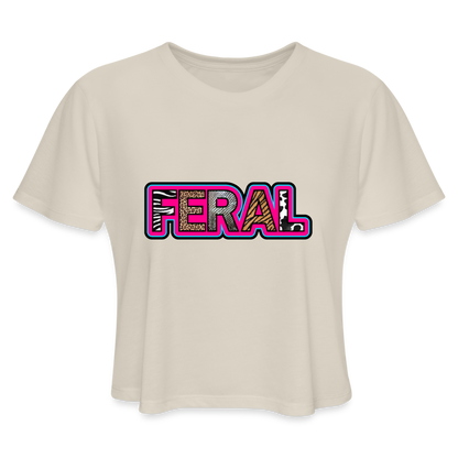 FERAL Women's Cropped T-Shirt - dust