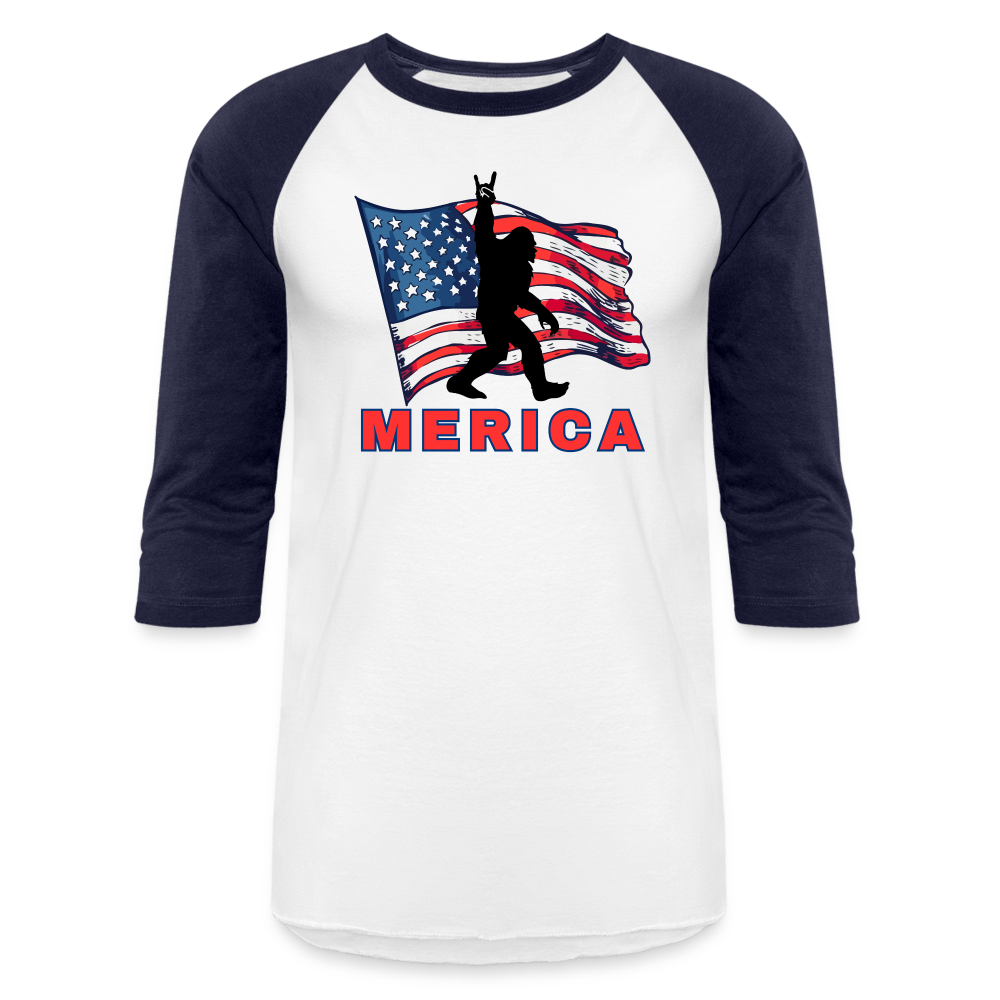 MERICA Baseball T-Shirt - white/navy