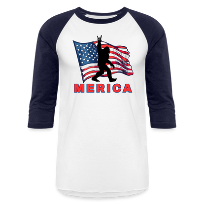 MERICA Baseball T-Shirt - white/navy