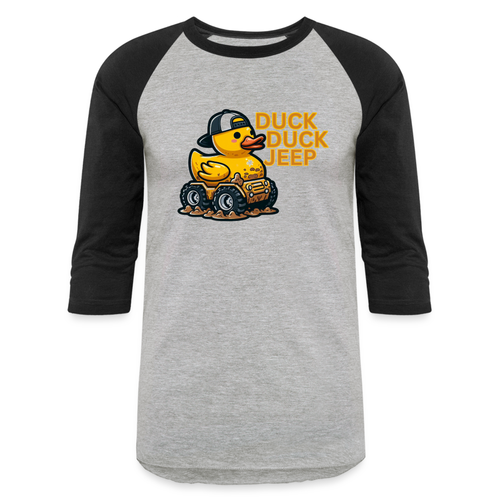 DUCK DUCK JEEP Baseball T-Shirt - heather gray/black