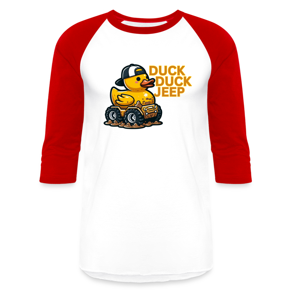 DUCK DUCK JEEP Baseball T-Shirt - white/red