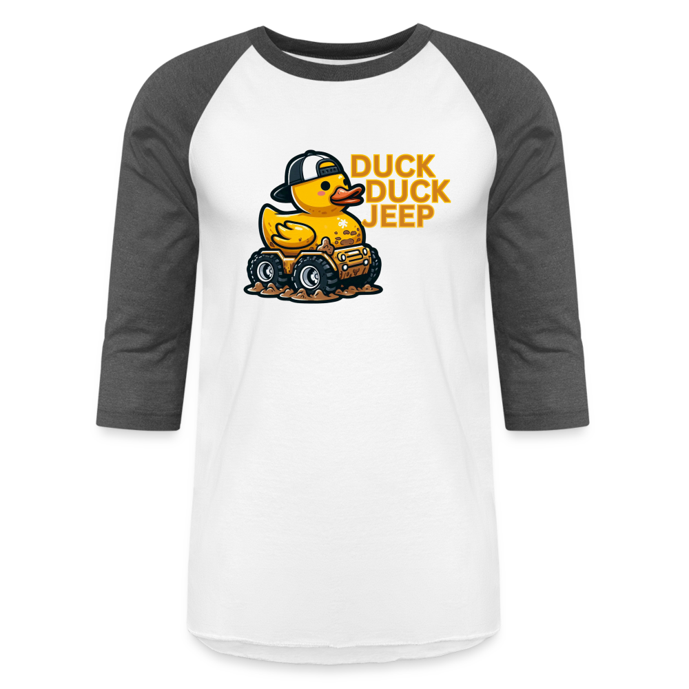 DUCK DUCK JEEP Baseball T-Shirt - white/charcoal