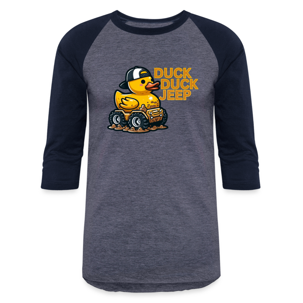 DUCK DUCK JEEP Baseball T-Shirt - heather blue/navy