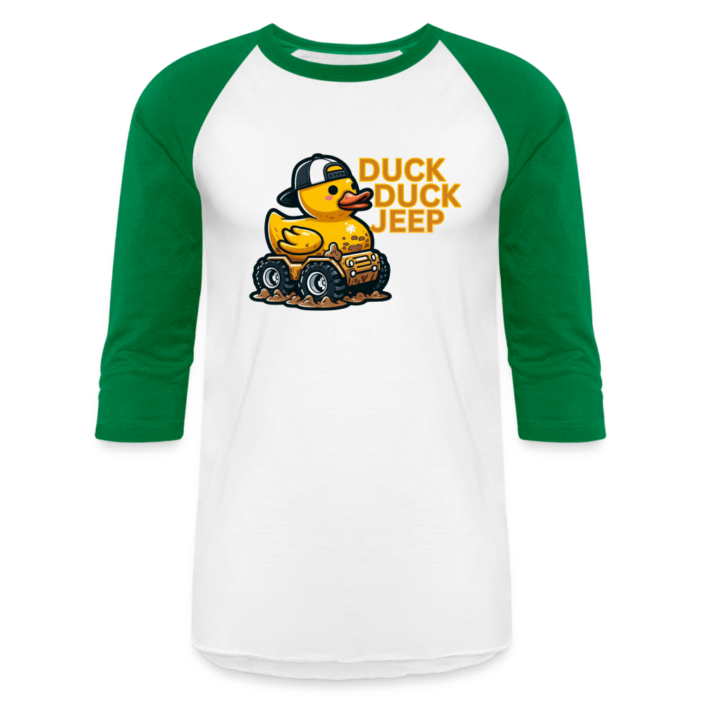 DUCK DUCK JEEP Baseball T-Shirt - white/kelly green