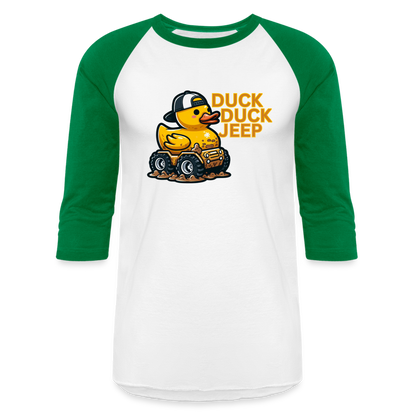 DUCK DUCK JEEP Baseball T-Shirt - white/kelly green