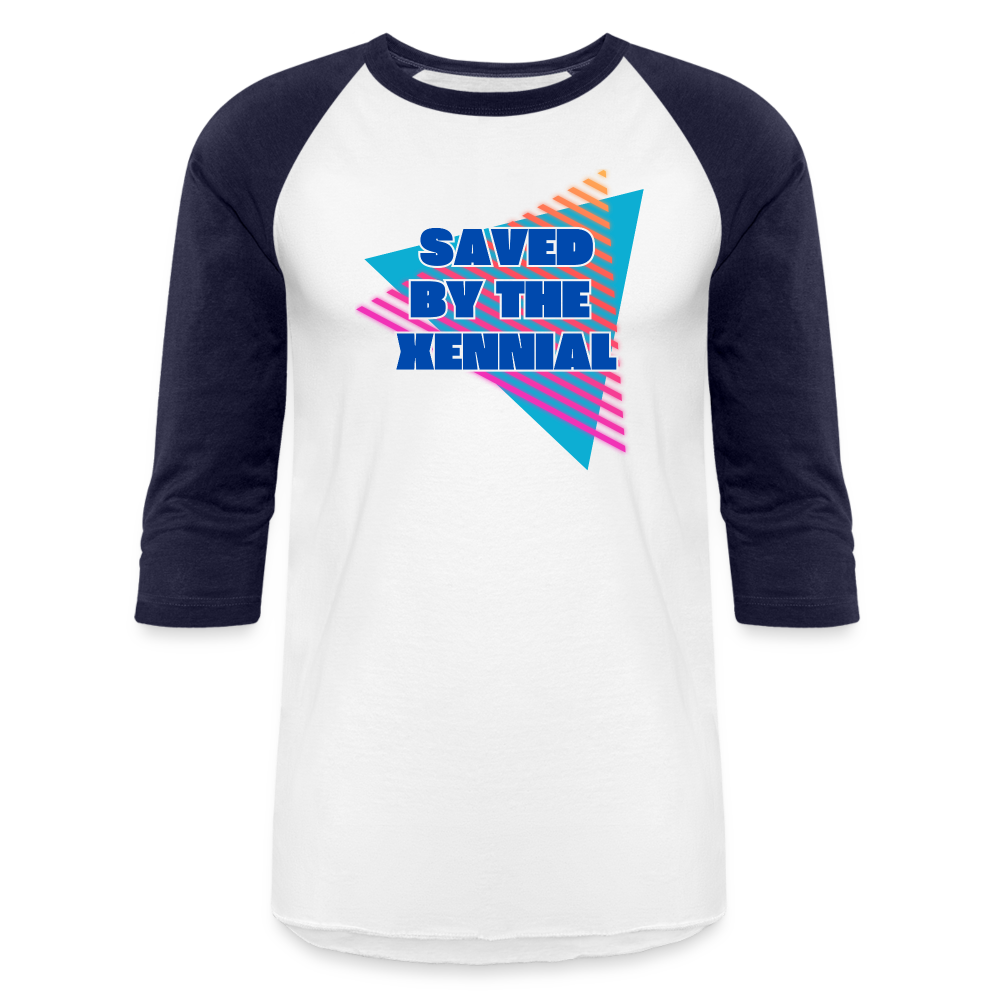 SAVED BY THE XENNIAL Baseball T-Shirt - white/navy