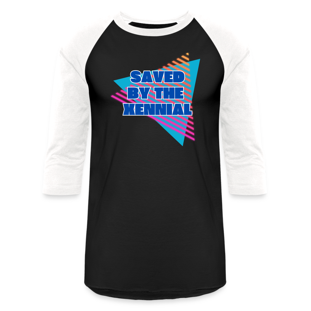 SAVED BY THE XENNIAL Baseball T-Shirt - black/white