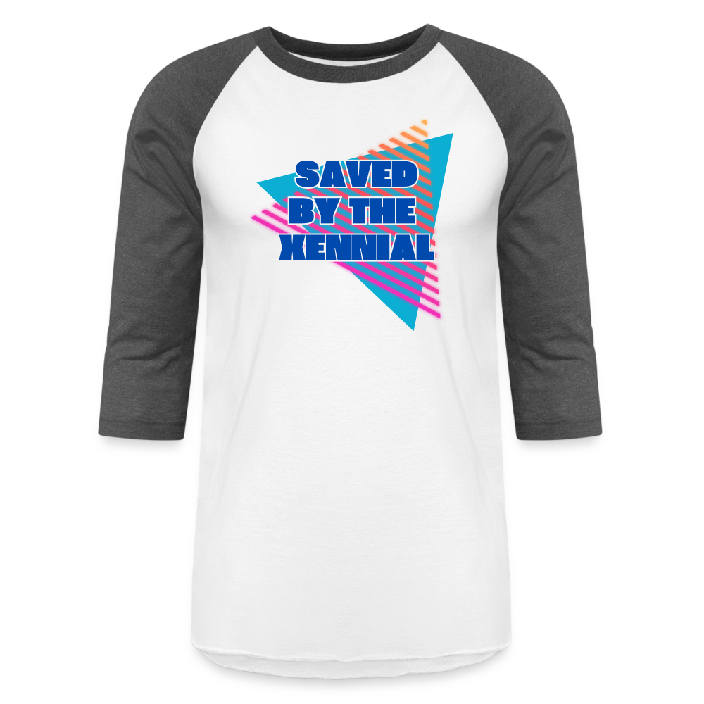 SAVED BY THE XENNIAL Baseball T-Shirt - white/charcoal