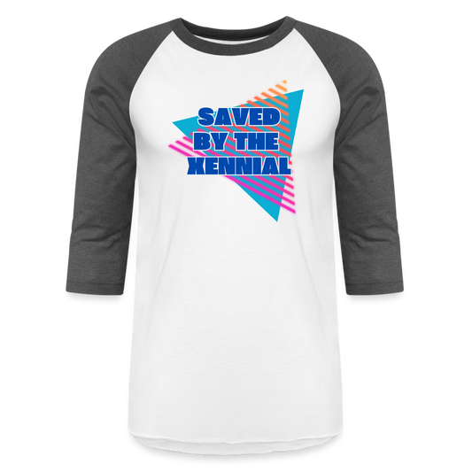 SAVED BY THE XENNIAL Baseball T-Shirt - white/charcoal