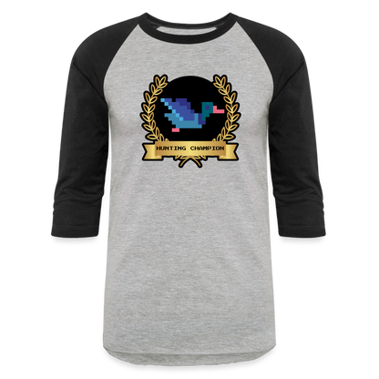 HUNTING CHAMPION Baseball T-Shirt - heather gray/black