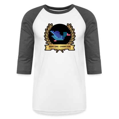HUNTING CHAMPION Baseball T-Shirt - white/charcoal