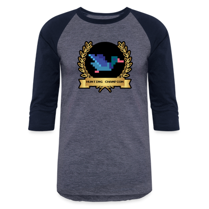 HUNTING CHAMPION Baseball T-Shirt - heather blue/navy