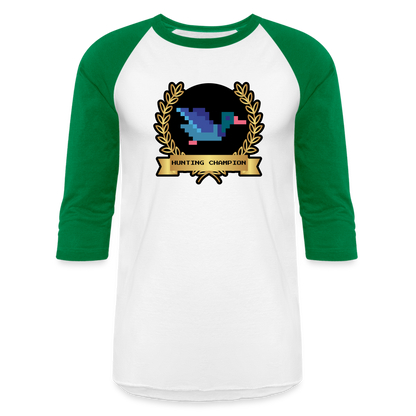 HUNTING CHAMPION Baseball T-Shirt - white/kelly green