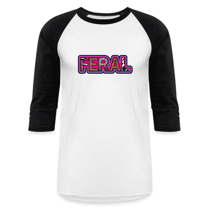 FERAL Baseball T-Shirt - white/black