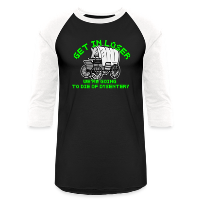 GET IN LOSER Baseball T-Shirt - black/white