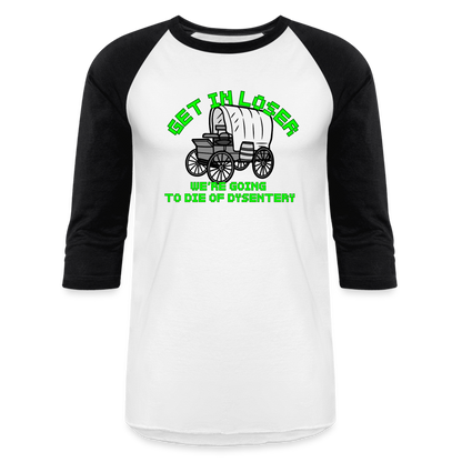 GET IN LOSER Baseball T-Shirt - white/black