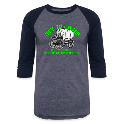 GET IN LOSER Baseball T-Shirt - heather blue/navy