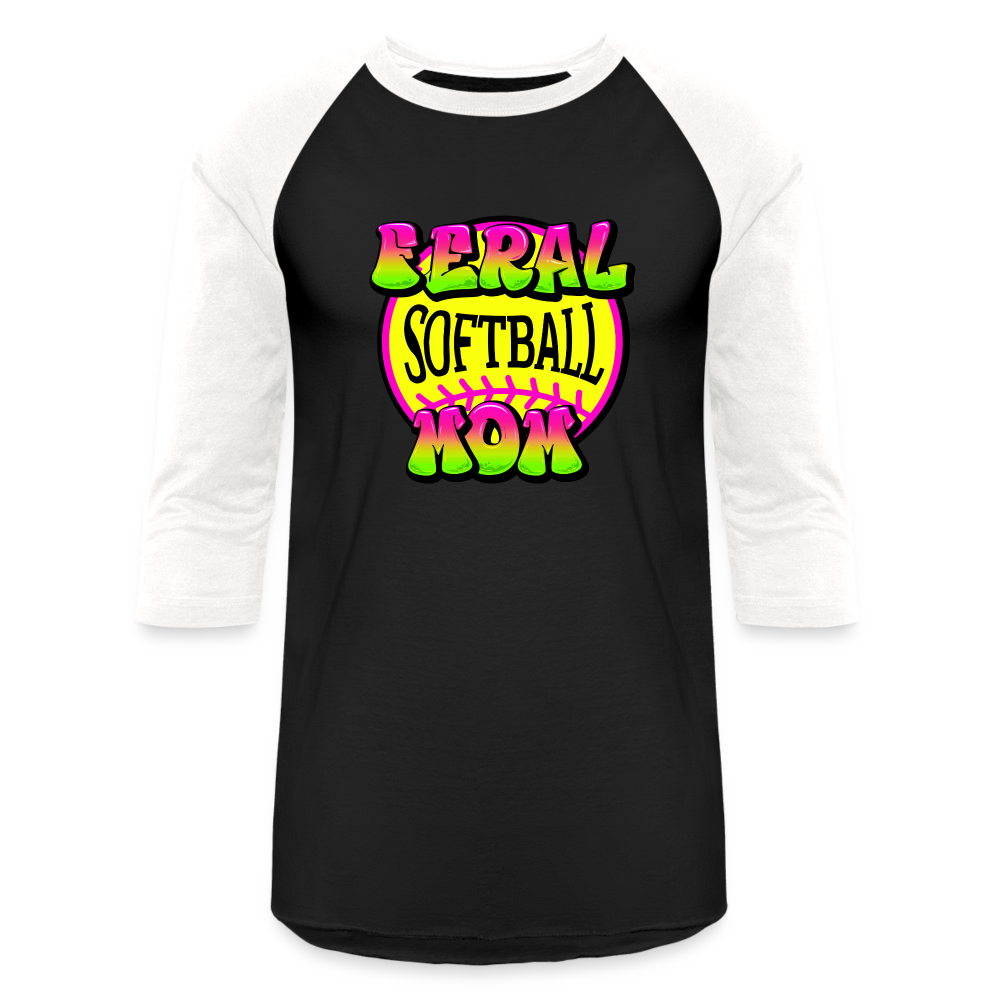 FERL SOFTBALL MOM Baseball T-Shirt - black/white