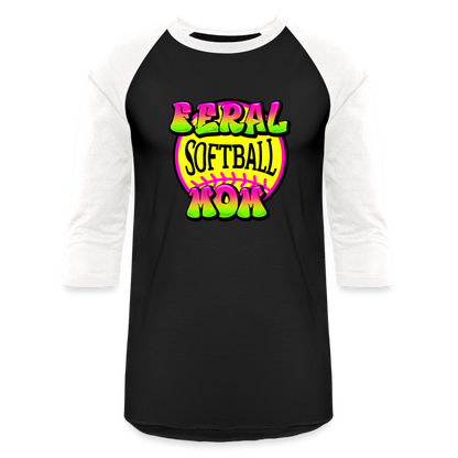 FERL SOFTBALL MOM Baseball T-Shirt - black/white