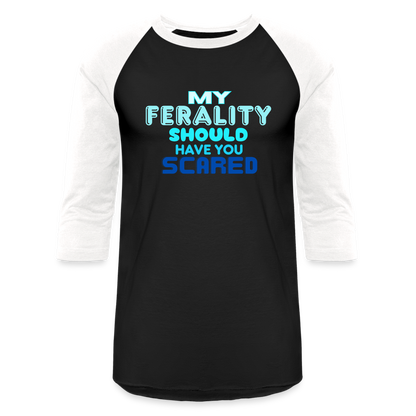 FERALITY Baseball T-Shirt - black/white