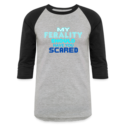 FERALITY Baseball T-Shirt - heather gray/black