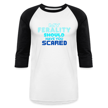 FERALITY Baseball T-Shirt - white/black