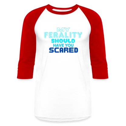FERALITY Baseball T-Shirt - white/red