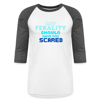 FERALITY Baseball T-Shirt - white/charcoal