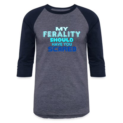 FERALITY Baseball T-Shirt - heather blue/navy