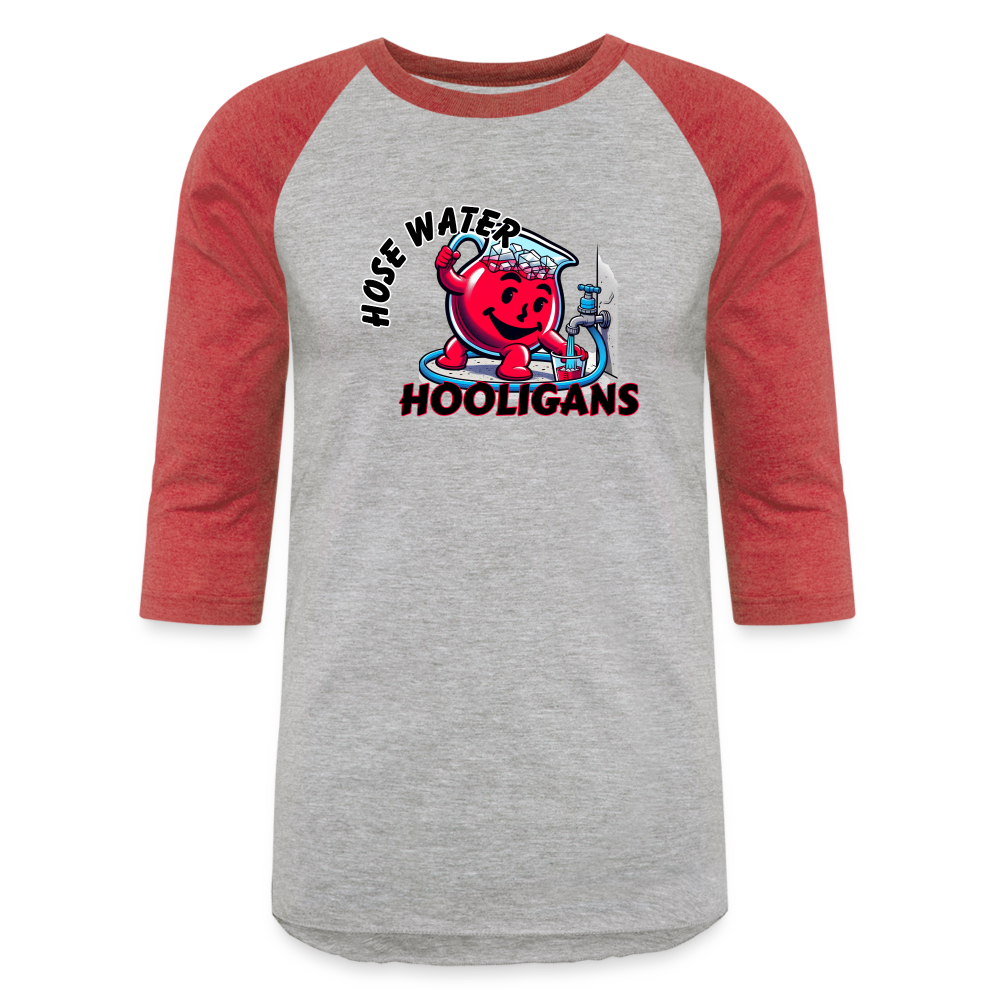 HOSE WATER HOOLIGAN Baseball T-Shirt - heather gray/red