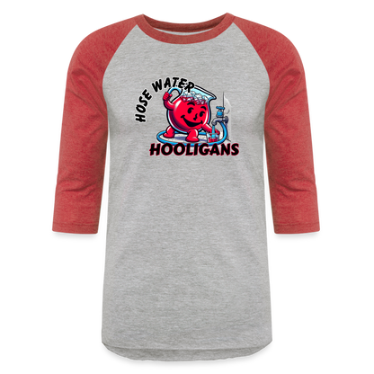 HOSE WATER HOOLIGAN Baseball T-Shirt - heather gray/red