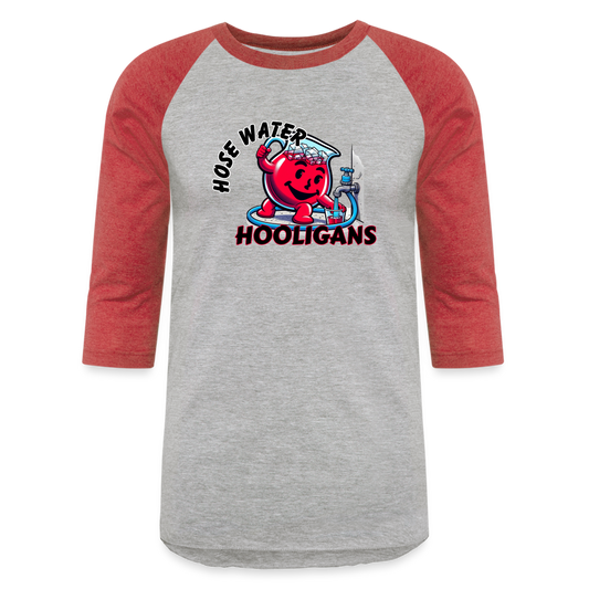 HOSE WATER HOOLIGAN Baseball T-Shirt - heather gray/red