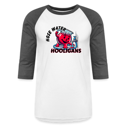 HOSE WATER HOOLIGAN Baseball T-Shirt - white/charcoal