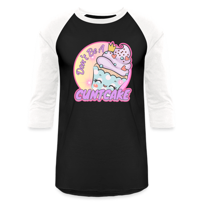 CUNTCAKE Baseball T-Shirt - black/white