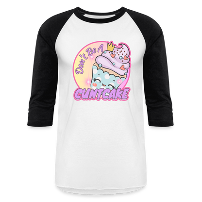 CUNTCAKE Baseball T-Shirt - white/black