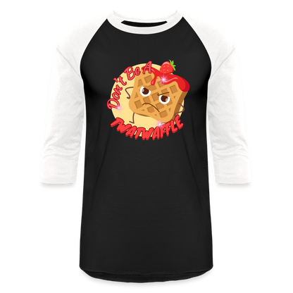 TWATWAFFEL Baseball T-Shirt - black/white