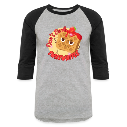 TWATWAFFEL Baseball T-Shirt - heather gray/black