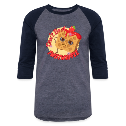 TWATWAFFEL Baseball T-Shirt - heather blue/navy