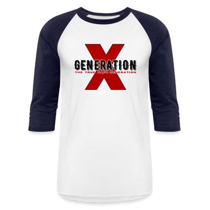 GEN X FAFO Baseball T-Shirt - white/navy
