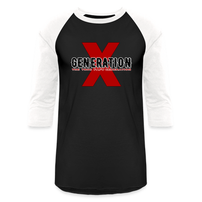 GEN X FAFO Baseball T-Shirt - black/white