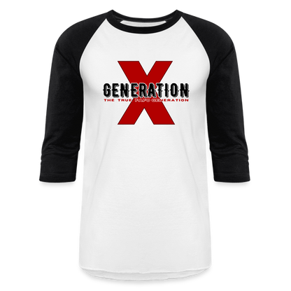 GEN X FAFO Baseball T-Shirt - white/black