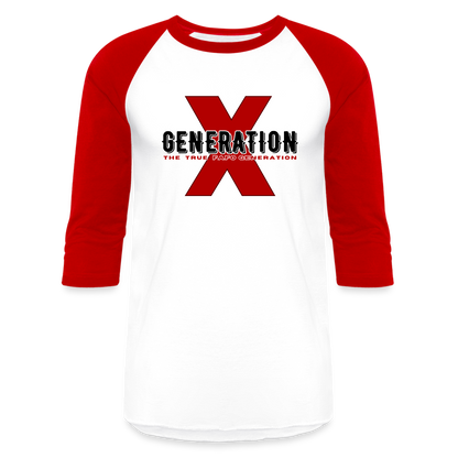 GEN X FAFO Baseball T-Shirt - white/red