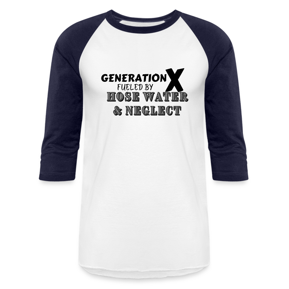 GEN X HOSE WATER AND NEGLECT Baseball T-Shirt - white/navy